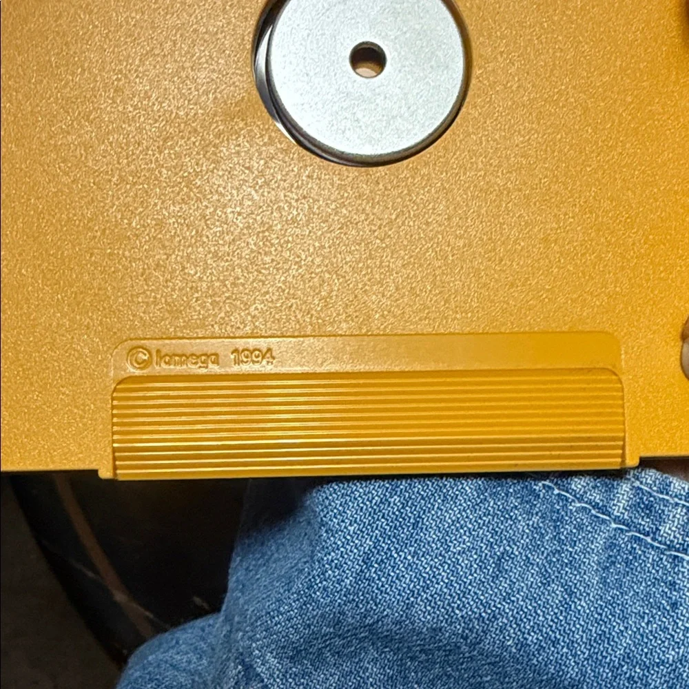 1994 Vintage Fujifilm ATOMM Zip Disk with Blue and Yellow Design